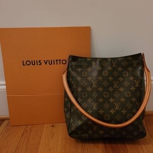 LOUIS-VUITTON,  LARGE, MONGRAM HANDBAG